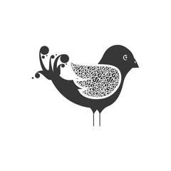 bird animal showing wings. side view. silhouette vector illustration 