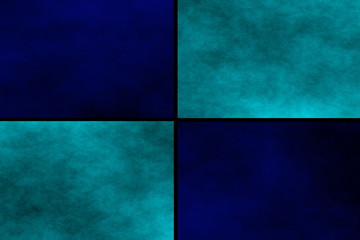 Black background with dark blue and cyan rectangels