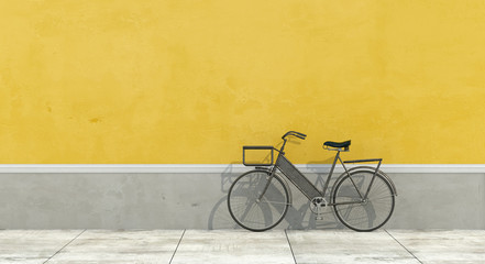 Old wall with bicycle