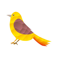 bird cartoon abstract texture colorful animal. side view. vector illustration 