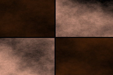 Black background with brown and vanilla colored rectangles