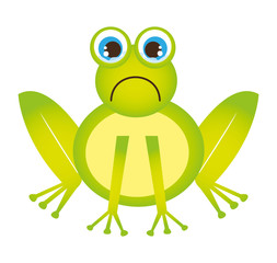 cute toad funny character vector illustration design