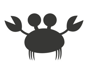 crab animal cute marine vector illustration design