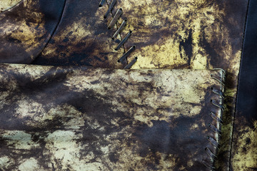 texture of an old brown leather