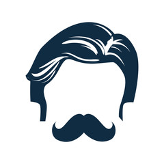 man face with mustache. hipster fashion lifestyle. vector illustration