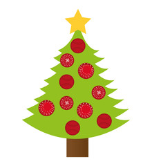 tree pine christmas icon vector illustration design