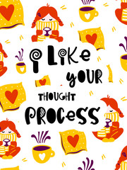 Vector autumn poster with phrase