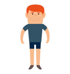 avatar man cartoon smiling with sport clothes. vector illustration 