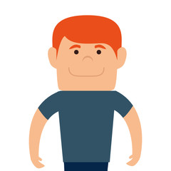 avatar man cartoon smiling with sport clothes. vector illustration 