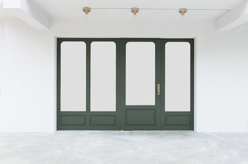 Shop Boutique Store Front with Big Window and Place for Name