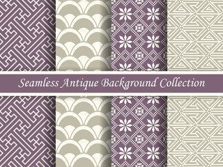 Antique seamless background collection_138