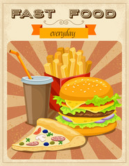 Fast Food Retro Style Poster