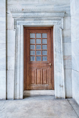 Athens Greece, a national library door