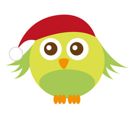 cute bird christmas isolated icon vector illustration design