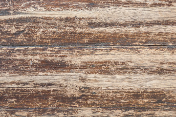 Old brown wooden table background and texture.