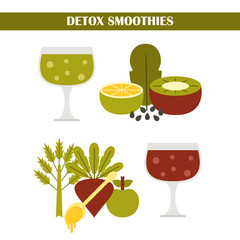 Vector detox smoothies consrtuctor