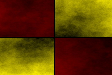 Black background with red and yellow rectangles
