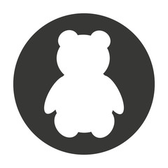 bear teddy cute animal character farm vector illustration design