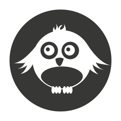 cute bird silhouette isolated icon vector illustration design