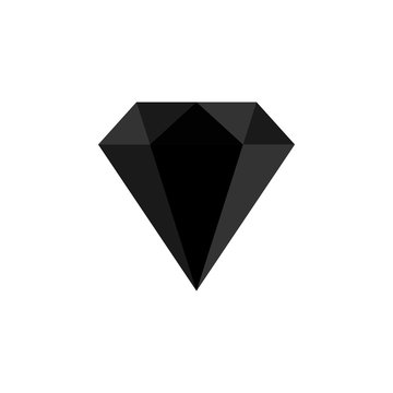 Diamond icon. Vector Illustration. Shiny crystal sign. Brilliant stone. Optical illusion 3D .Fashion modern design. Flat element. Symbol gift, jewel, gem or royal, rich.