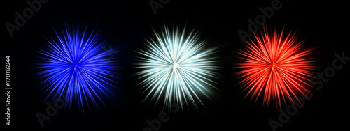 Luci Pirotecnici Con Colori Francesi Blu Bianco E Rosso