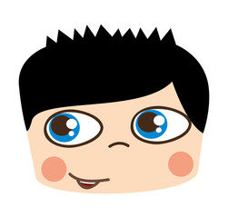 little boy cute character vector illustration design