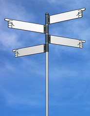 3D Blank signpost