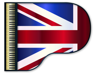 Grand Piano United Kingdom Flag
