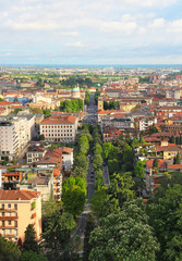 Fototapeta na wymiar Bergamo lower town, Italy