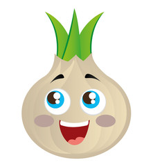 onion vegetable character cute icon vector isolated graphic