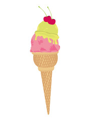 ice cream delicious isolated vector illustration design