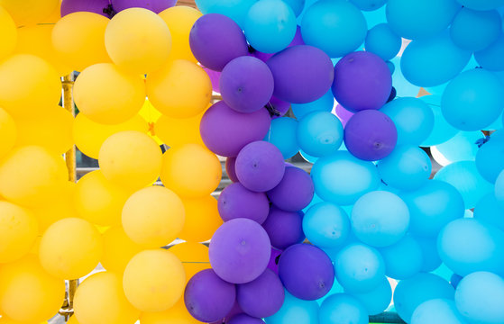 background of colored balloons