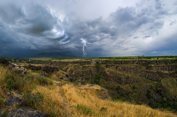 Fototapeta na wymiar lightning landscape