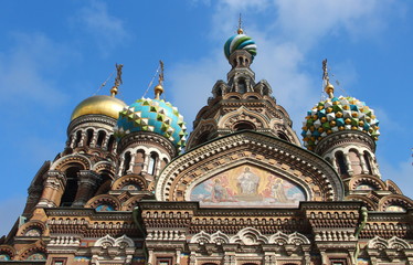 Fototapeta na wymiar San Pietroburgo. Chiesa del Salvatore sul Sangue Versato
