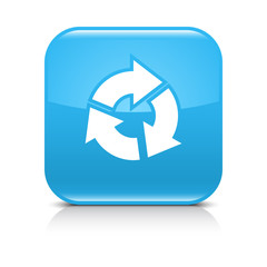 Blue arrow refresh, repeat, reload, rotation icon