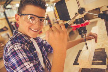 Handsome young carpenter