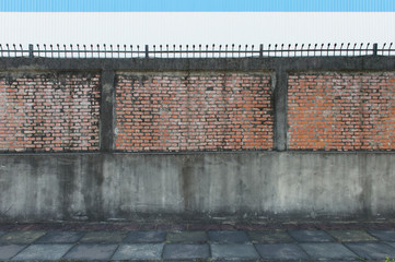 Large blank billboard on a street wall, banners with room to add your own text