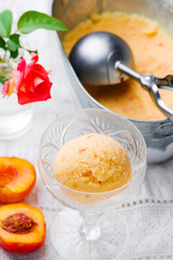  frozen peach and honey yogurt