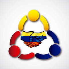 Colombian peace agreement symbol vector illustration design
