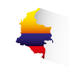 colombian flag colorful icon vector illustration design