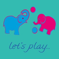 vector illustration t-shirt design for children with elephant