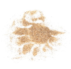 Fototapeta na wymiar pile sand isolated on white background