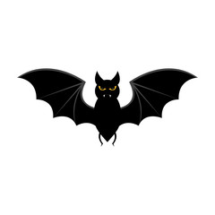 Halloween flying bat isolated on white background