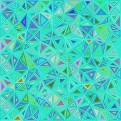 Cyan vector triangle mosaic tile background