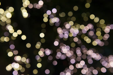 De focused/Blurred image of lights. Blur lights. Light bokeh.