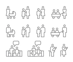 Icon Set Kinderbetreuung