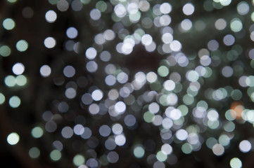 De focused/Blurred image of lights. Blur lights. Light bokeh.