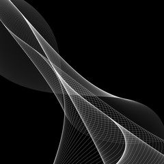Abstract design background with flowing lines