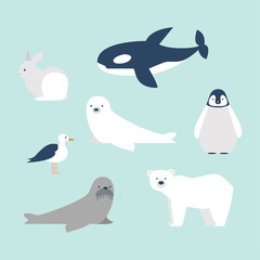Arctic animals set