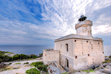 Fototapeta na wymiar Devil's Point Lighthouse: Tremiti Islands, Adriatic Sea, Italy.